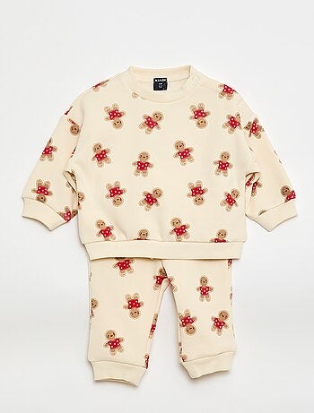 Conjunto de pijama estampado de Natal