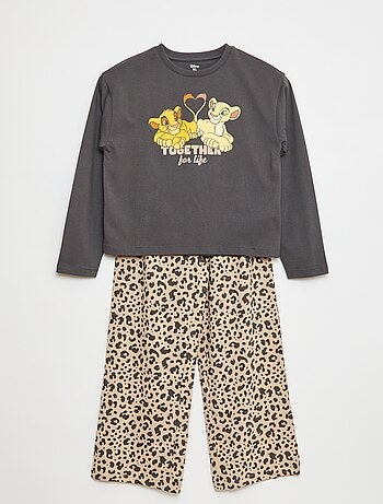 Conjunto de pijama estampado 'O Rei Leão' - 2 peças
