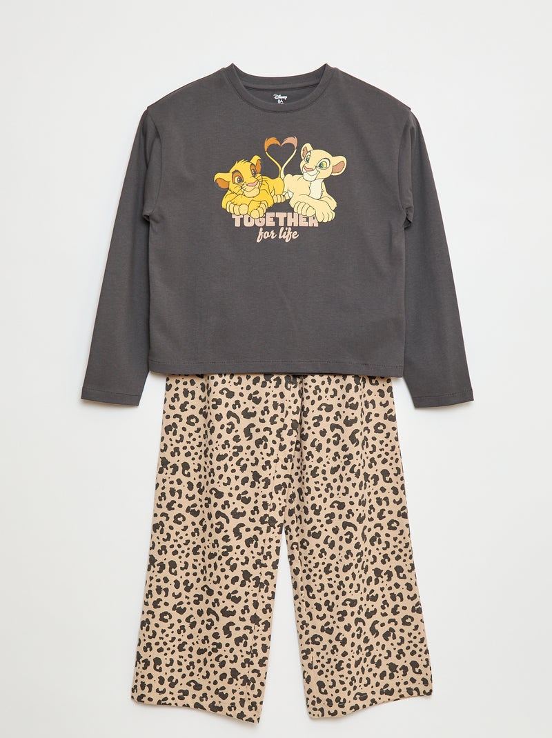 Conjunto de pijama estampado 'O Rei Leão' - 2 peças Cinza - Kiabi