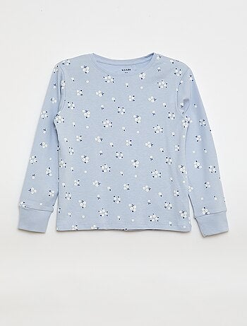 Conjunto de pijama estampado t-shirt + calças - 2 peças