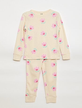 Conjunto de pijama estampado t-shirt + calças - 2 peças