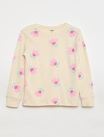 Conjunto de pijama estampado, t-shirt + calças - 2 peças