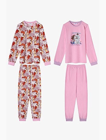 Conjunto de pijama fur-ever friends de manga comprida para menina penti