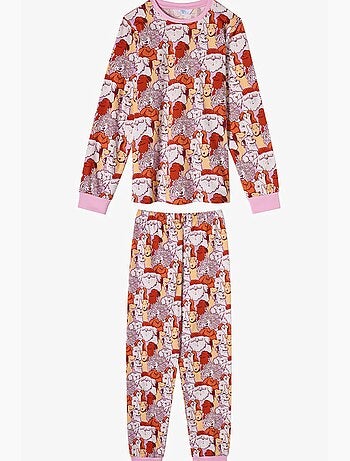Conjunto de pijama fur-ever friends de manga comprida para menina penti