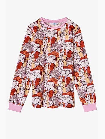 Conjunto de pijama fur-ever friends de manga comprida para menina penti