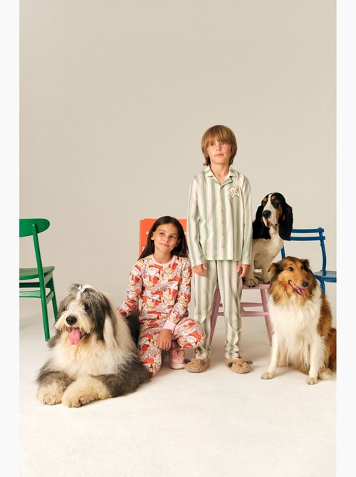 Conjunto de pijama fur-ever friends de manga comprida para menina penti - Kiabi