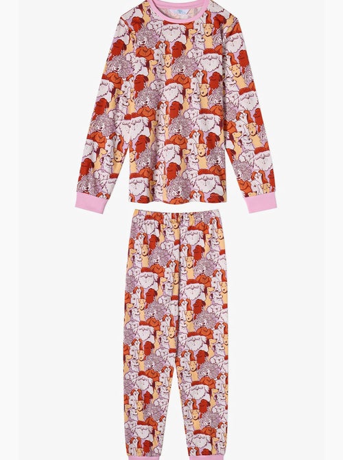 Conjunto de pijama fur-ever friends de manga comprida para menina penti - Kiabi