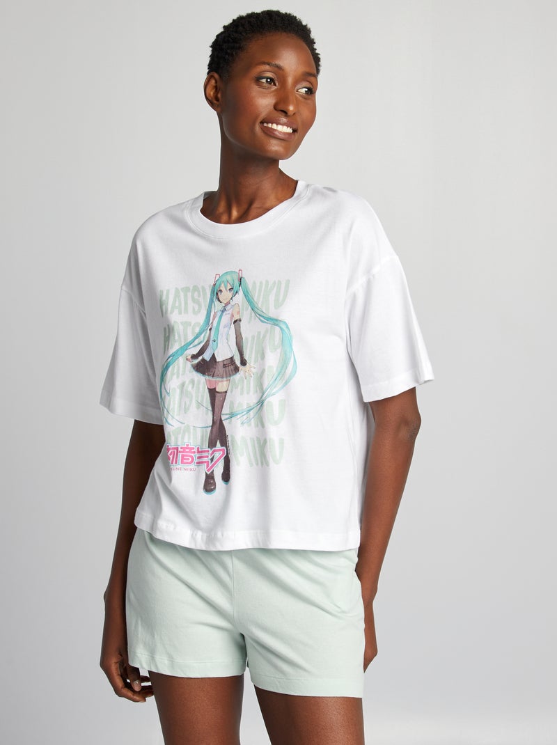 Conjunto de pijama 'Hatsune Miku' - 2 peças CINZA - Kiabi