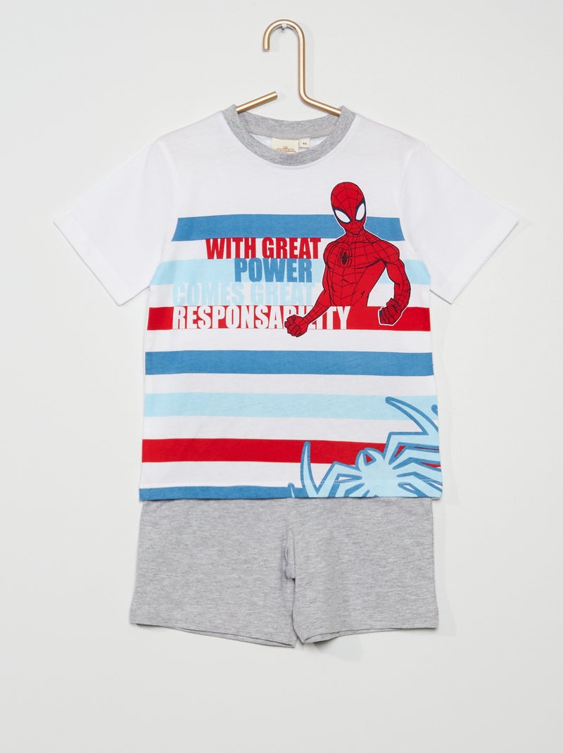 Conjunto de pijama 'Homem-Aranha' Branco/ Cinza - Kiabi