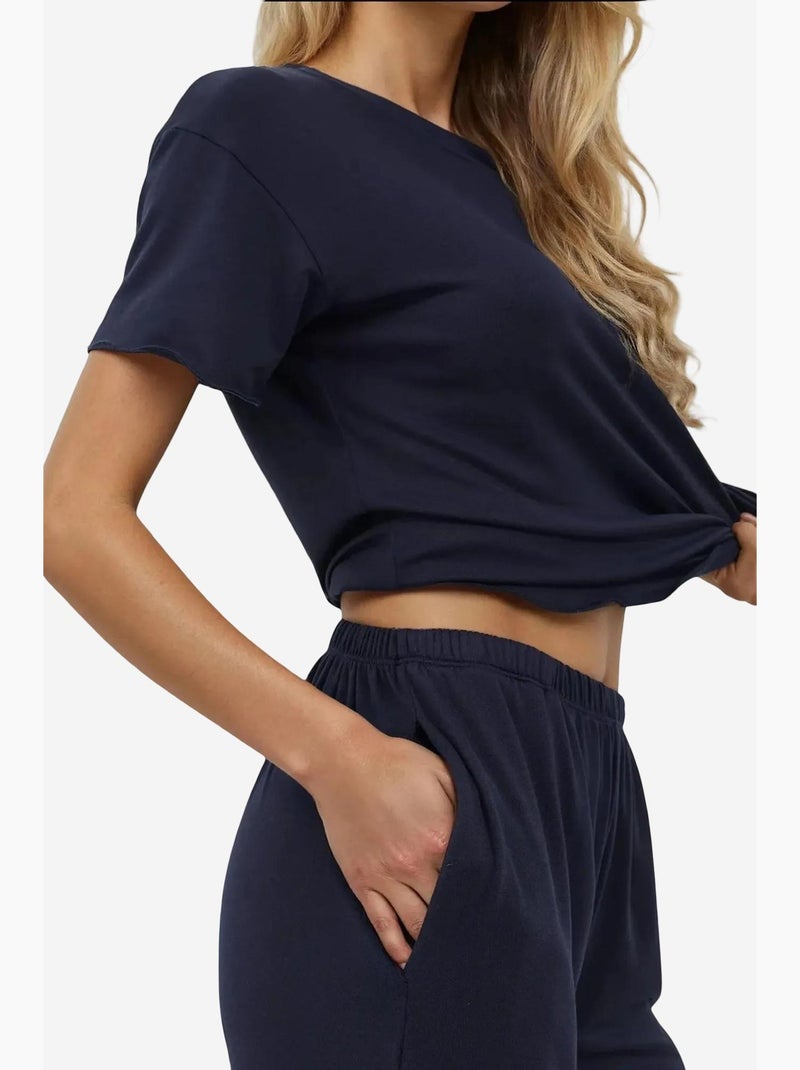 Conjunto de pijama homewear soft touch relax fit hiccup Azul-marinho - Kiabi