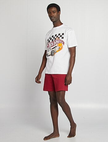 Conjunto de pijama 'Hot Wheels' com calções + t-shirt - 2 peças