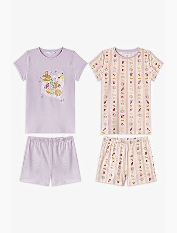 Conjunto de pijama infantil picnic de manga curta penti