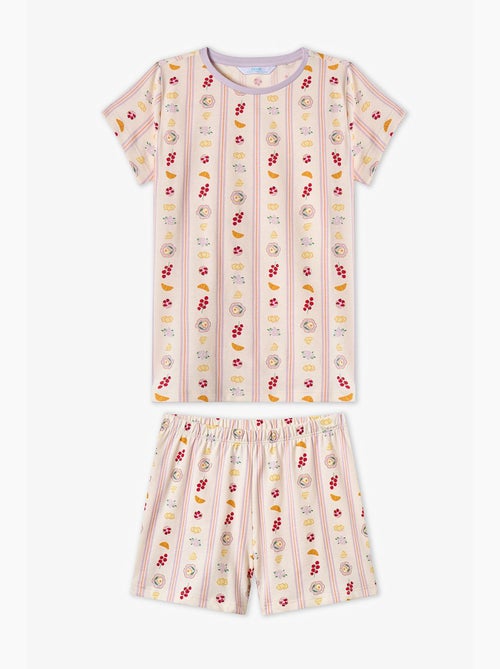 Conjunto de pijama infantil picnic de manga curta penti - Kiabi