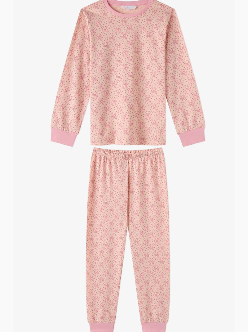 Conjunto de pijama infantil whisper bows em algodão de manga comprida penti Rosa - Kiabi