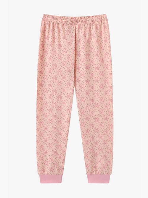 Conjunto de pijama infantil whisper bows em algodão de manga comprida penti - Kiabi