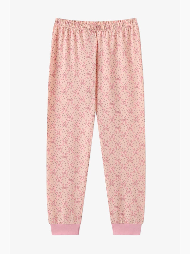 Conjunto de pijama infantil whisper bows em algodão de manga comprida penti Rosa - Kiabi