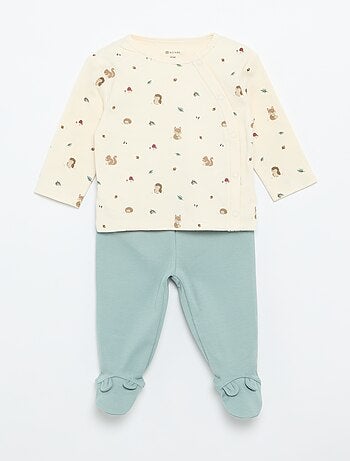 Conjunto de pijama interlock - 2 peças