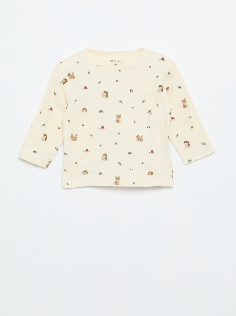 Conjunto de pijama interlock - 2 peças Azul - Kiabi
