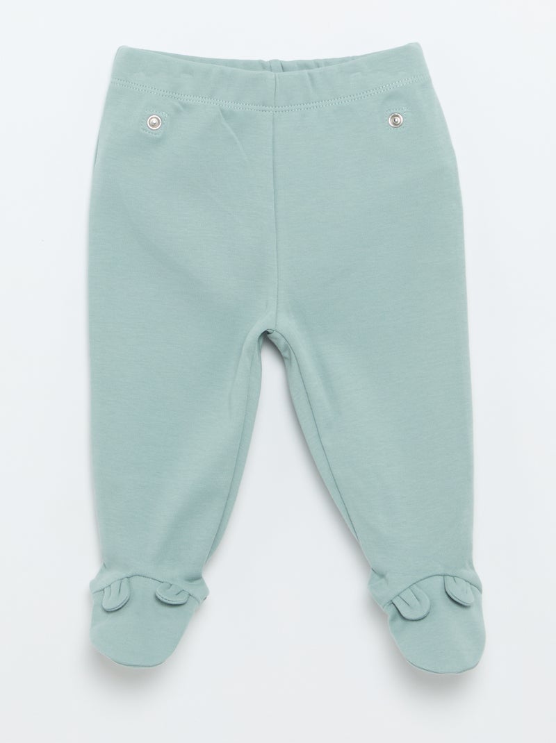 Conjunto de pijama interlock - 2 peças Azul - Kiabi