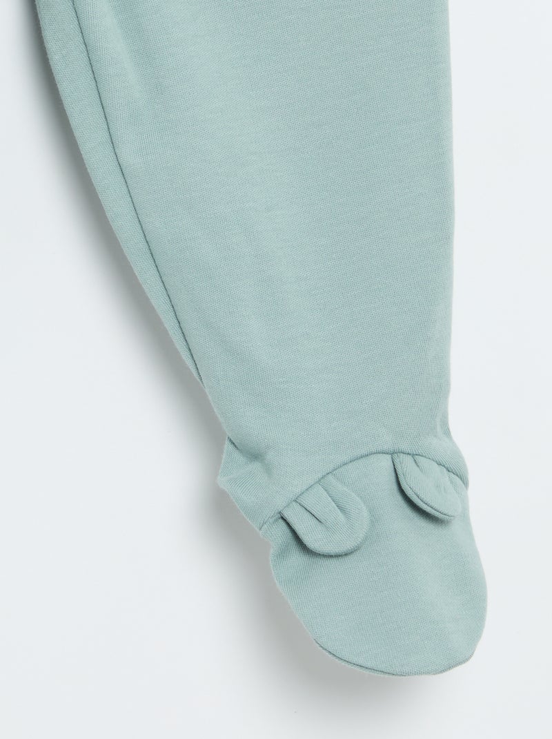 Conjunto de pijama interlock - 2 peças Azul - Kiabi