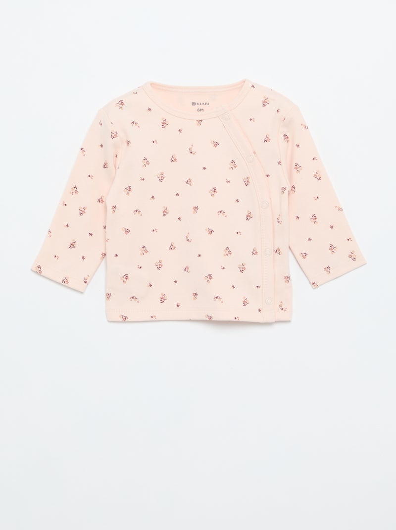 Conjunto de pijama interlock - 2 peças Rosa - Kiabi