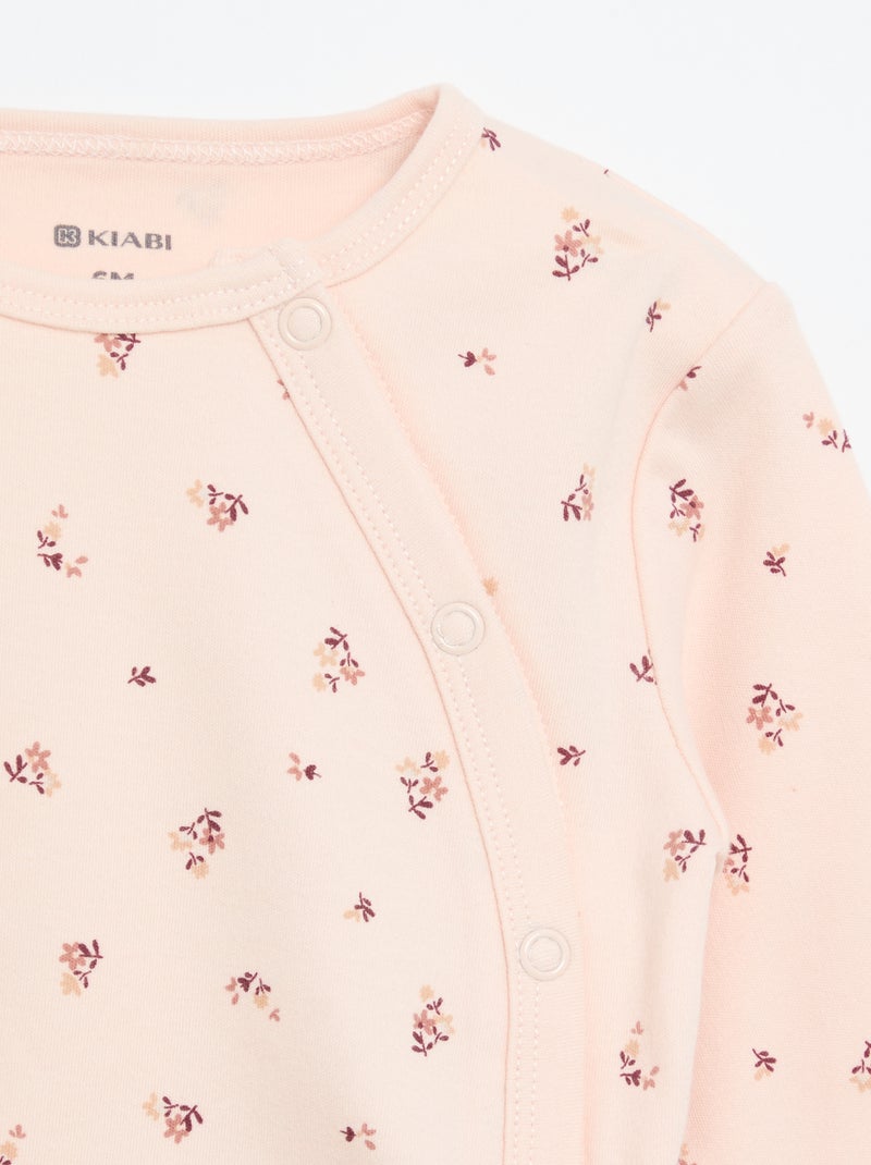 Conjunto de pijama interlock - 2 peças Rosa - Kiabi