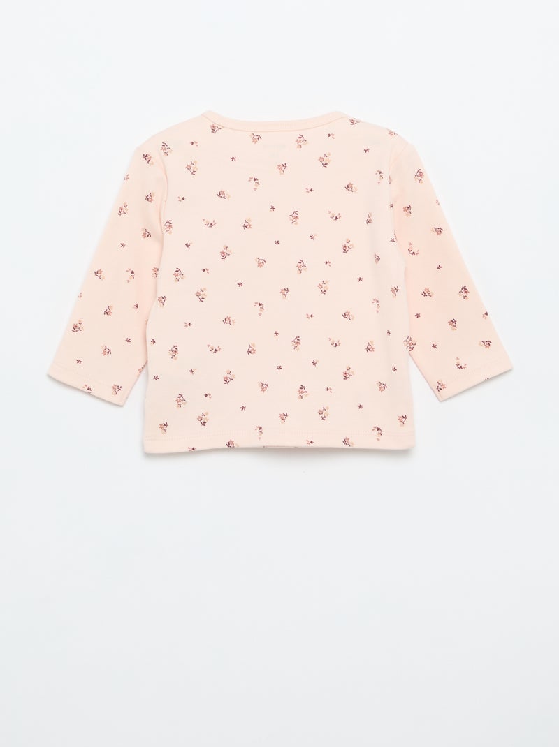 Conjunto de pijama interlock - 2 peças Rosa - Kiabi