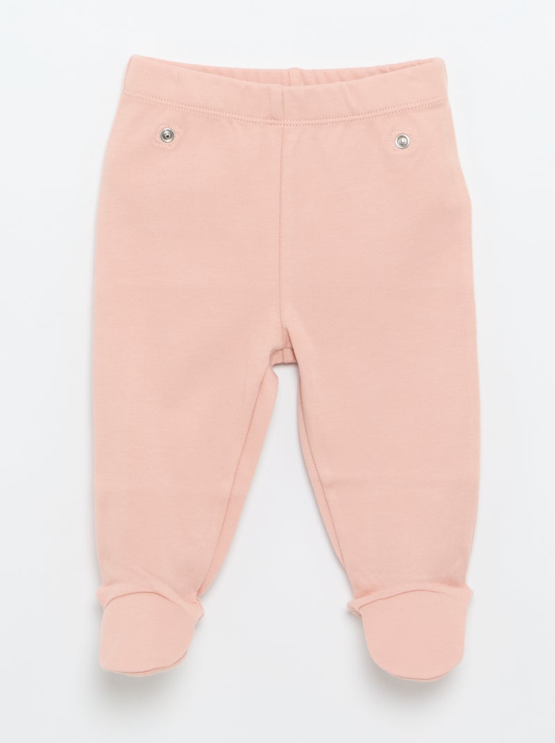 Conjunto de pijama interlock - 2 peças Rosa - Kiabi