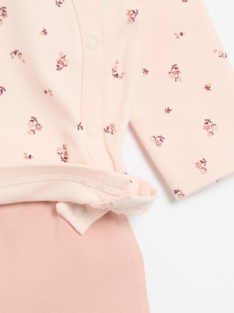 Conjunto de pijama interlock - 2 peças Rosa - Kiabi