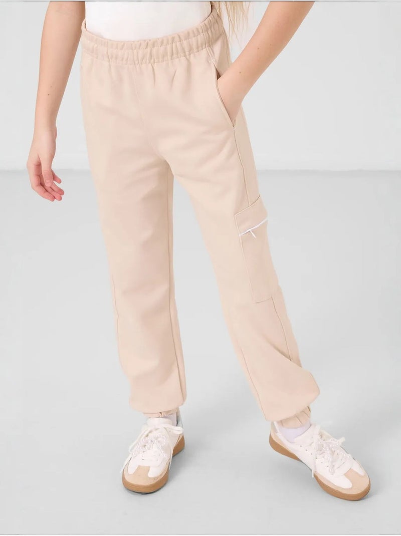 Conjunto de pijama juvenil unissexo em mistura de algodão tommy Bege-argila - Kiabi