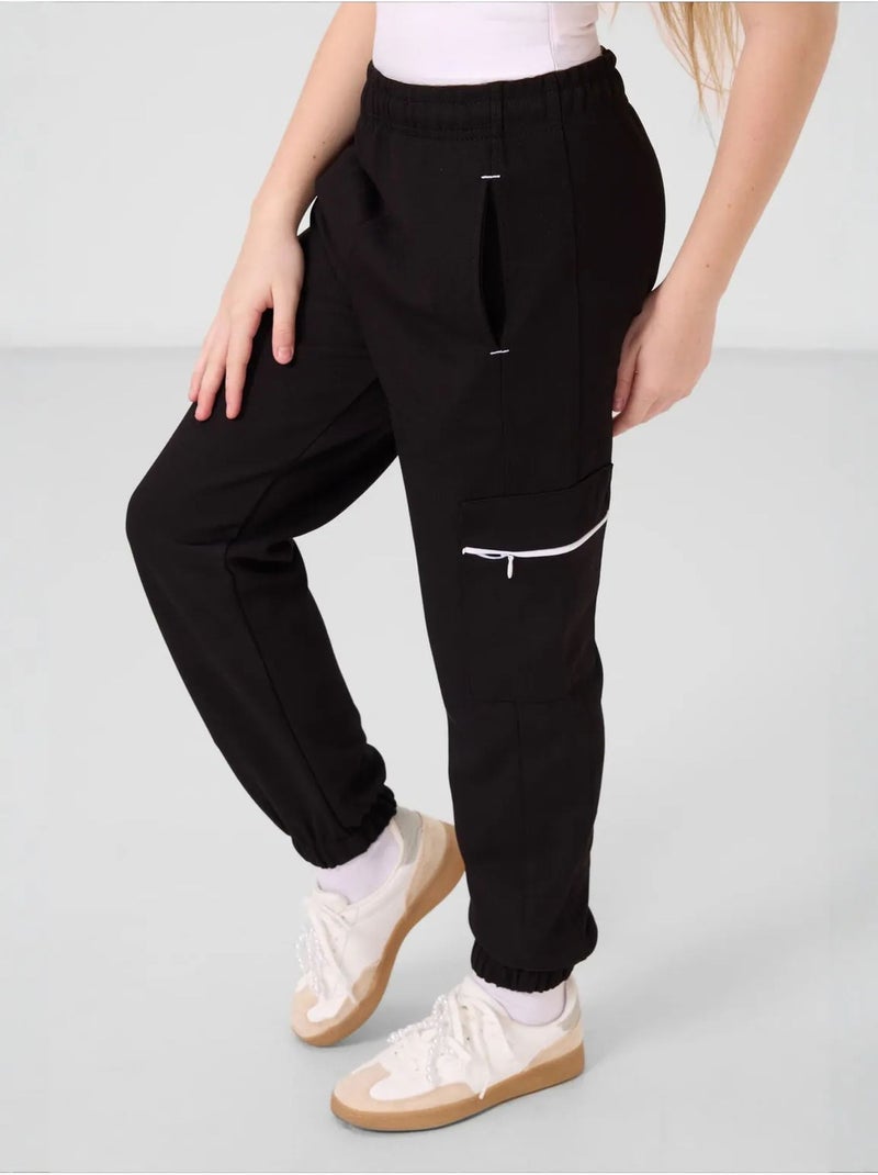 Conjunto de pijama juvenil unissexo em mistura de algodão tommy Preto - Kiabi