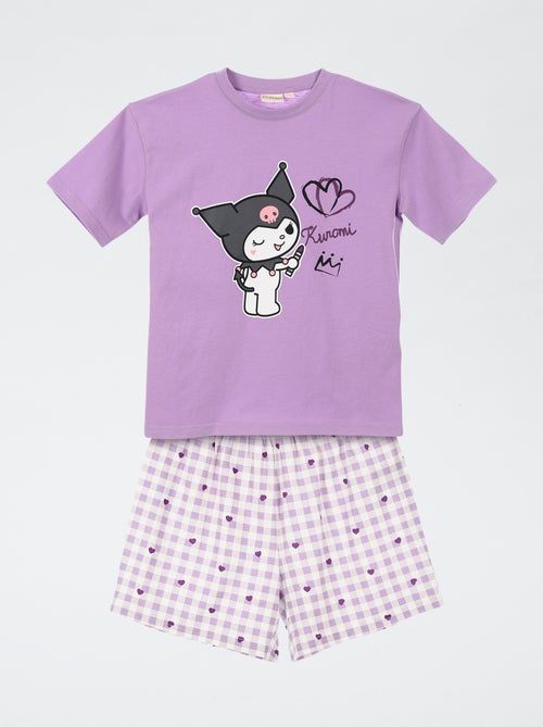 Conjunto de pijama 'Kuromi' em algodão - Kiabi