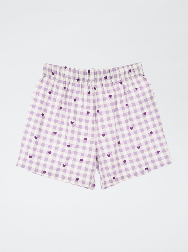 Conjunto de pijama 'Kuromi' em algodão Violeta - Kiabi