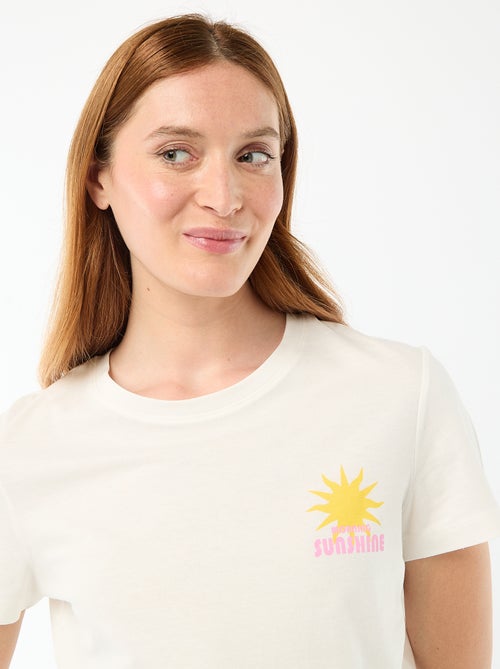 Conjunto de pijama leve às riscas - top + calções - Kiabi Conjunto de pijama leve às riscas - top + calções - Kiabi