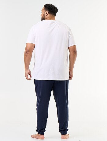 Conjunto de pijama longo t-shirt + calças - 2 peças