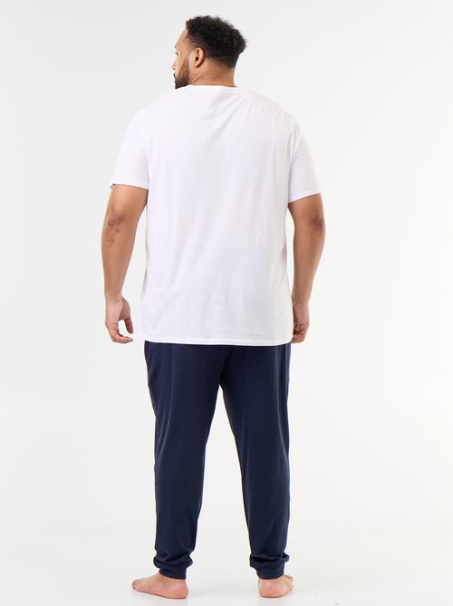 Conjunto de pijama longo t-shirt + calças - 2 peças - Kiabi