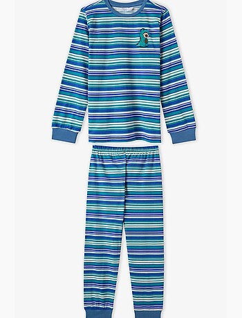 Conjunto de pijama lovers às riscas para menino de manga comprida penti