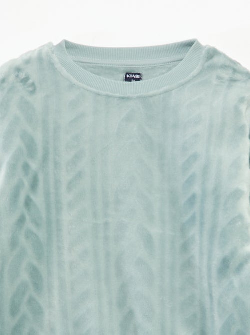 Conjunto de pijama macio liso - Kiabi