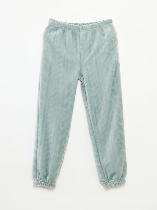 Conjunto de pijama macio liso - Kiabi