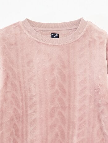 Conjunto de pijama macio liso