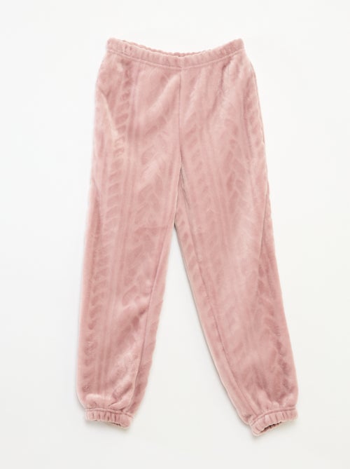 Conjunto de pijama macio liso - Kiabi