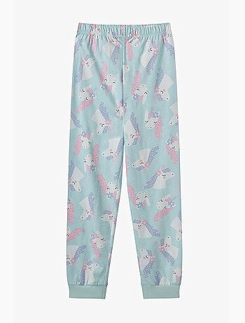 Conjunto de pijama magical repeat infantil de algodão, manga comprida penti