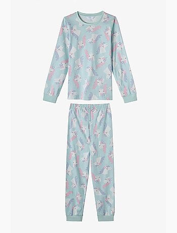 Conjunto de pijama magical repeat infantil de algodão, manga comprida penti