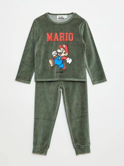 Conjunto de pijama 'Mario' em veludo - Kiabi