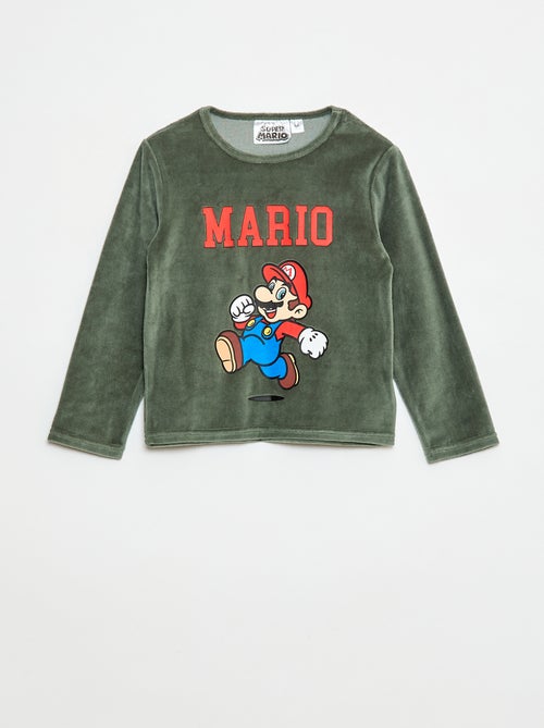Conjunto de pijama 'Mario' em veludo - Kiabi