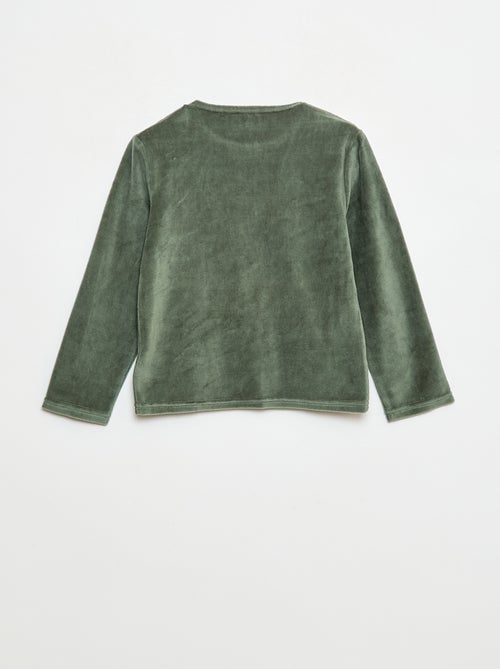 Conjunto de pijama 'Mario' em veludo - Kiabi