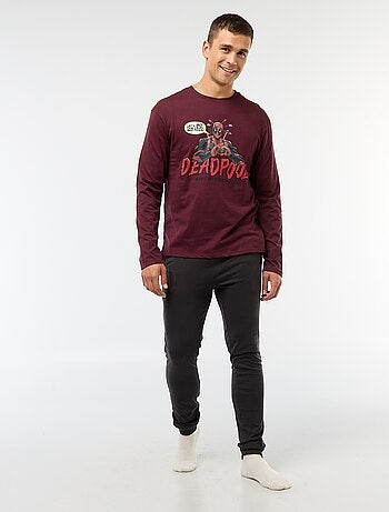 Conjunto de pijama 'Marvel' 'Deadpool' em algodão