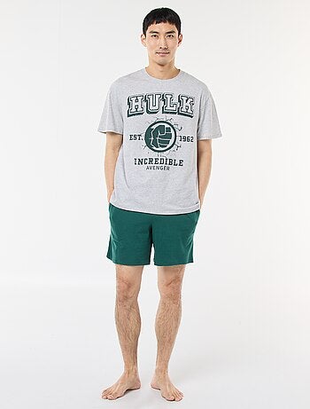 Conjunto de pijama 'Marvel' 'Hulk' em algodão