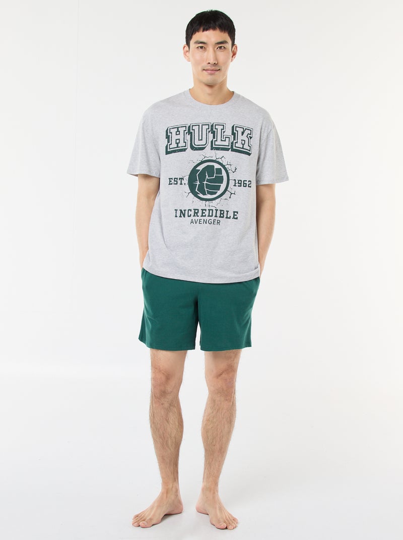 Conjunto de pijama 'Marvel' 'Hulk' em algodão Cinza - Kiabi