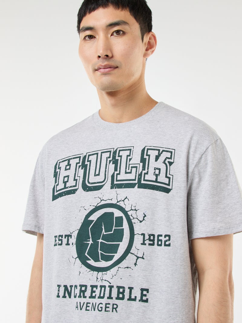 Conjunto de pijama 'Marvel' 'Hulk' em algodão Cinza - Kiabi